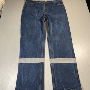 Walls FR Jeans Mens 42x36 Blue Flame‎ Resistant Reflective Tape Workwear HRC2